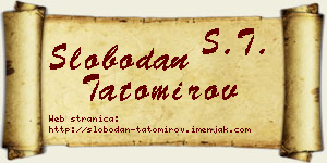 Slobodan Tatomirov vizit kartica